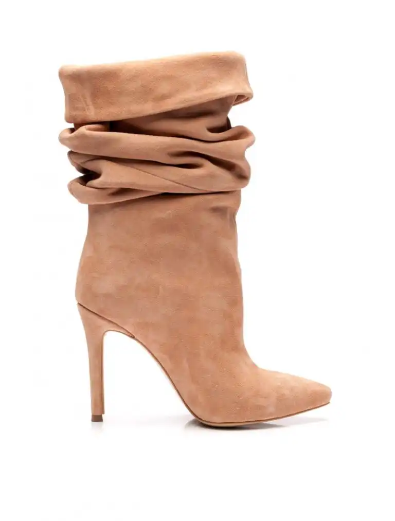 Botine Fronsate Beige